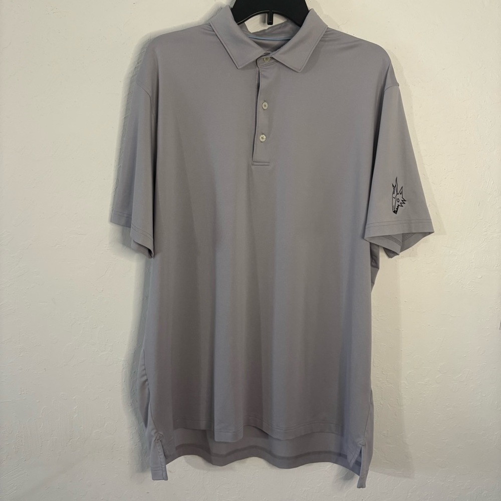 johnnie-O Polo Mens X-Large Golf Shirt Arizona Coyotes Gray Stretch Athletic NHL